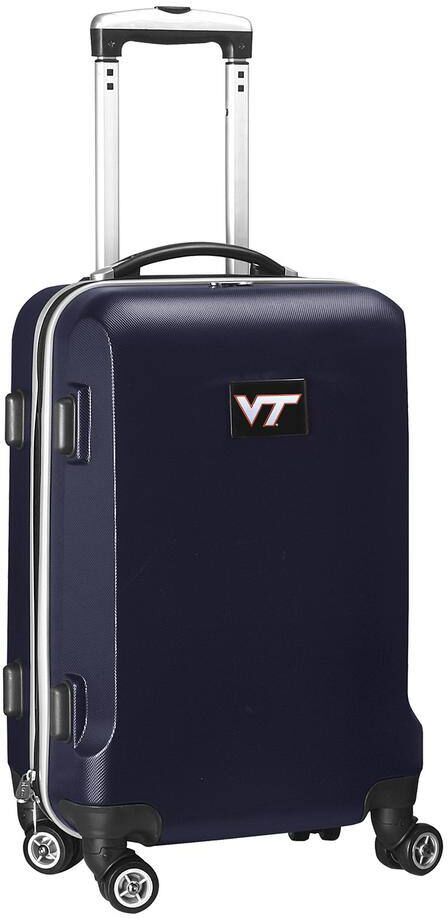 Denco NCAA Virginia Tech 21 in. Navy Carry-On Hardcase Spinner Suitcase