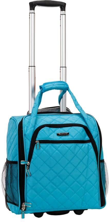 Rockland Turquoise Melrose Wheeled Underseat Carry-On