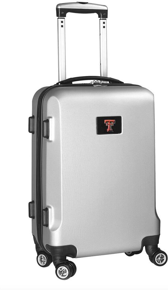 Denco NCAA Texas Tech 21 in. Silver Carry-On Hardcase Spinner Suitcase