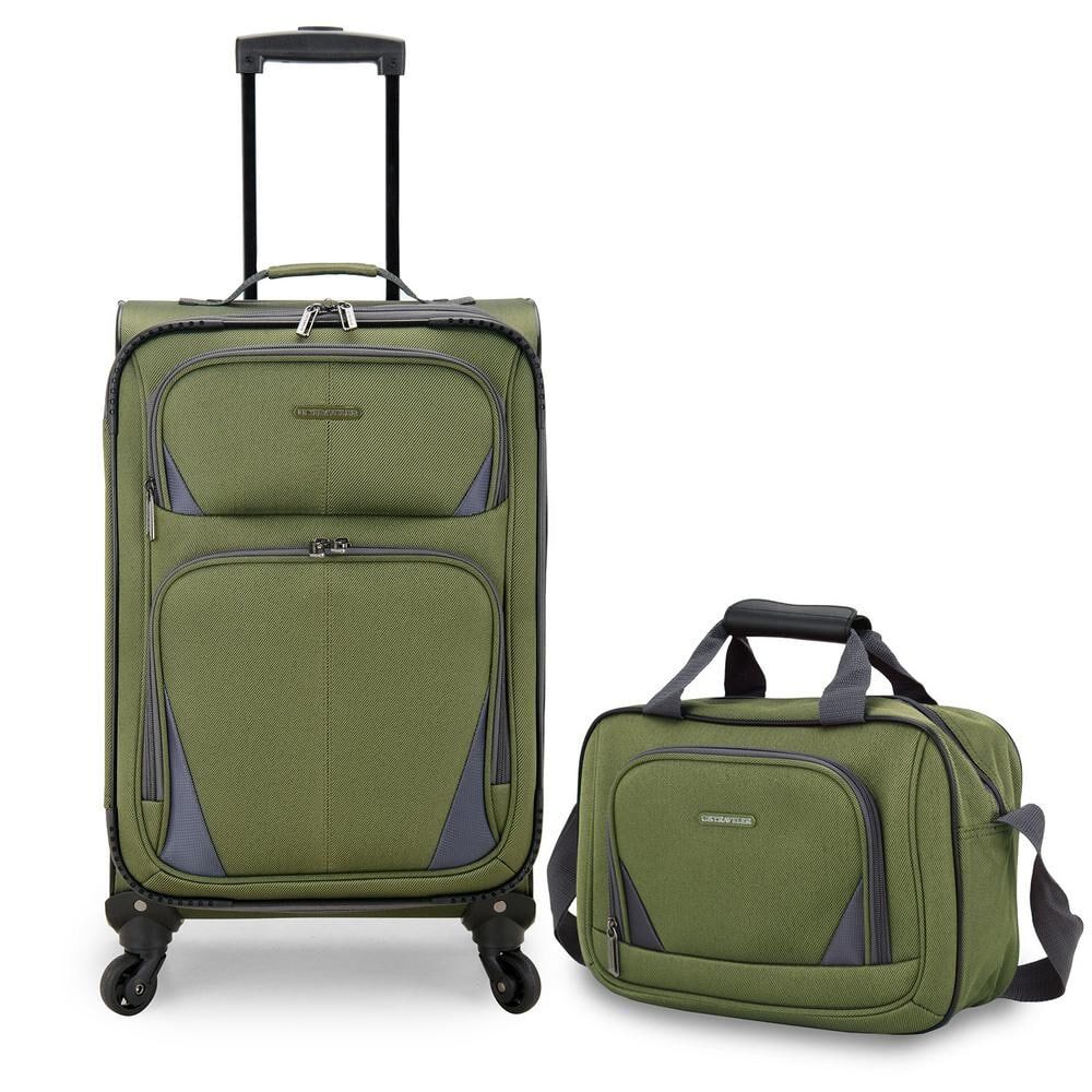 U.S. Traveler Forza Green Softside Rolling Suitcase Luggage Set (2-Piece)