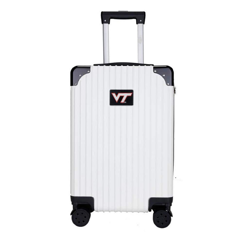 Mojo 21 in. White Virginia Tech Hokies Premium 2-Toned Carry-On Hardcase Suitcase
