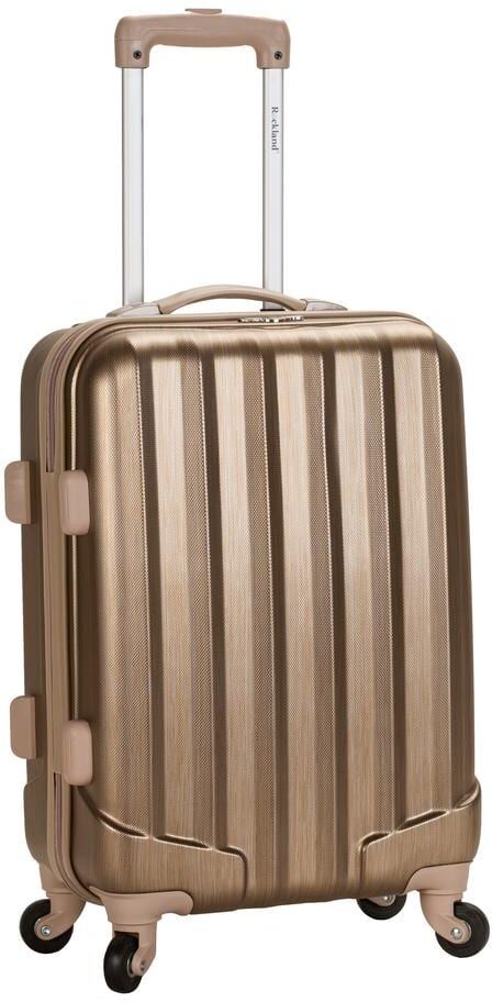 Rockland Metallic 20 in. Expandable Carry On Hardside Spinner Luggage, Bronze