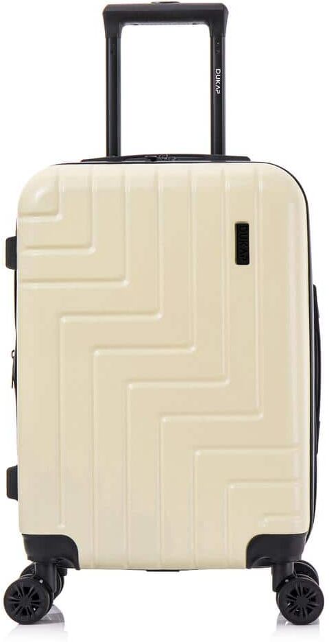 DUKAP Zahav Light-Weight 20 in. Sand Hardside Spinner Luggage Roller Suitcase