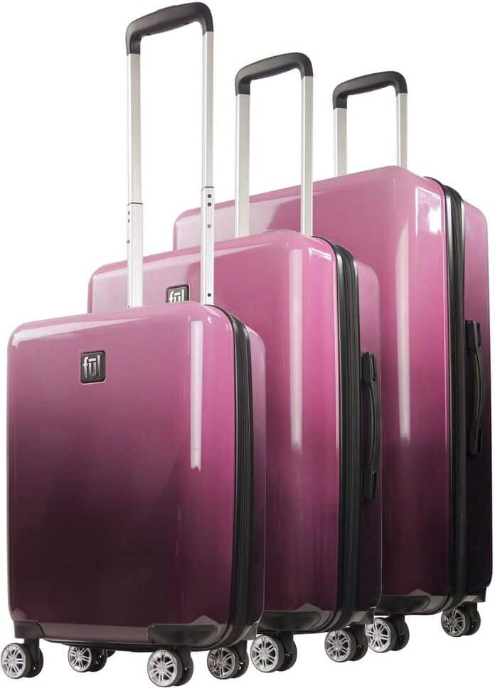 Ful Impulse Ombre Hardside Spinner Luggage, 3-pieces set, Pink