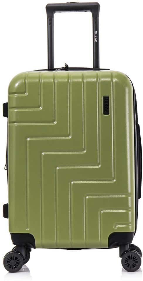 DUKAP Zahav Light-Weight 20 in. Hardside Spinner Luggage Carry-On Green