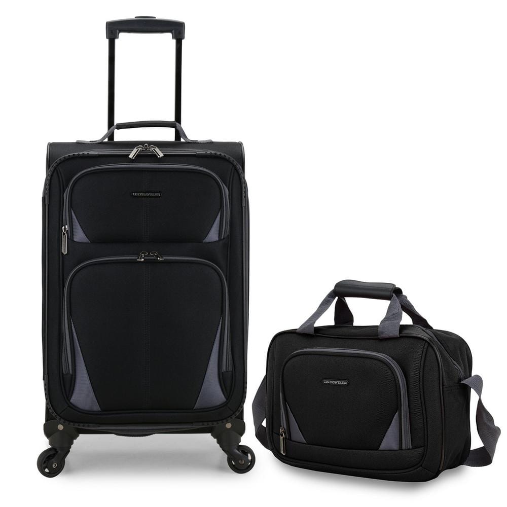 U.S. Traveler Forza Black Softside Rolling Suitcase Luggage Set (2-Piece)