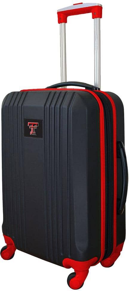 Denco NCAA Texas Tech 21 in. Gray Hardcase 2-Tone Luggage Carry-On Spinner Suitcase