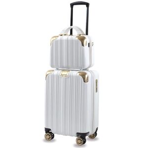 American Green Travel Melrose S 2-Piece White Carry-On Weekender TSA Anti-Theft Luggage Set