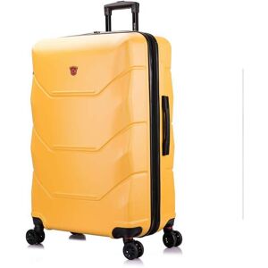 DUKAP Zonix 30 in. Mustard Lightweight Hardside Spinner Suitcase