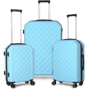 HIKOLAYAE Big Cottonwood Nested Hardside Luggage Set in Slate Blue, 3 Piece - TSA Compliant