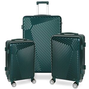 HIKOLAYAE Port Victoria Nested Hardside Luggage Set in Sea Green, 3 Piece - TSA Compliant