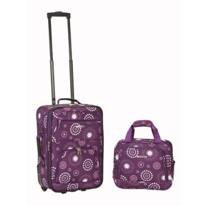 Rockland Fashion Expandable 2-Piece Carry On Softside Luggage Set, Purple Pearl