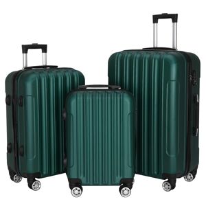 Winado Nested Hardside Luggage Set in Blackish Green, 3-Piece - TSA Compliant