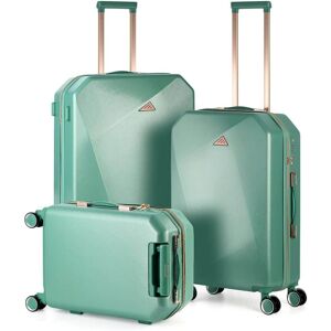 HIKOLAYAE New Kimberly Nested Hardside Luggage Set in Elite Mint, 3 Piece - TSA Compliant