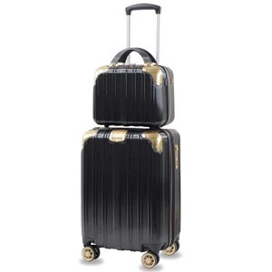 American Green Travel Melrose S 2-Piece Black Carry-On Weekender TSA Anti-Theft Luggage Set