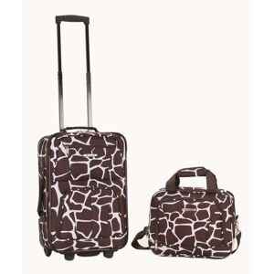 Rockland Fashion Expandable 2-Piece Carry On Softside Luggage Set, Giraffe