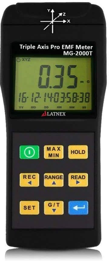 LATNEX MG-2000T Triple Axis Pro EMF Meter