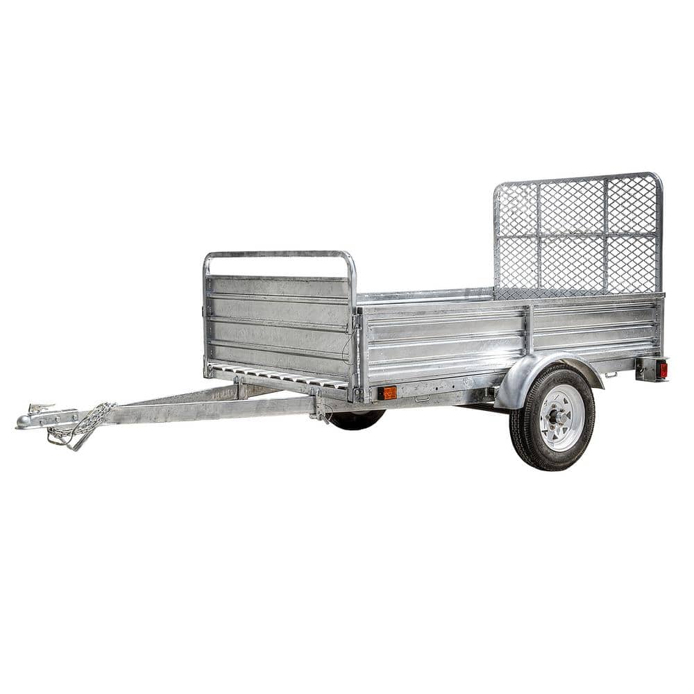 DK2 4.5 ft. x 7.5 ft. Single Axle Galvanized Utility Trailer Kit with Drive-Up Gate