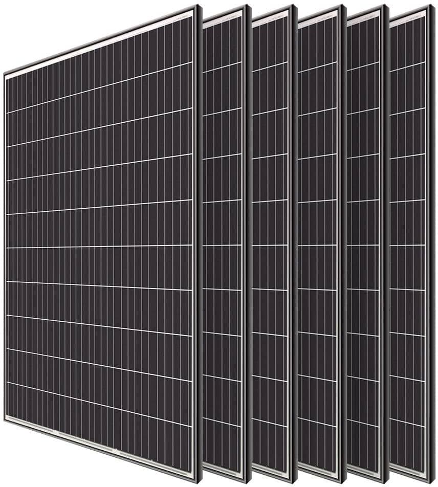 Renogy 6Pcs 320-Watt Monocrystalline Solar Panel for RV Boat Shed Farm Home House Rooftop Residential Commercial House