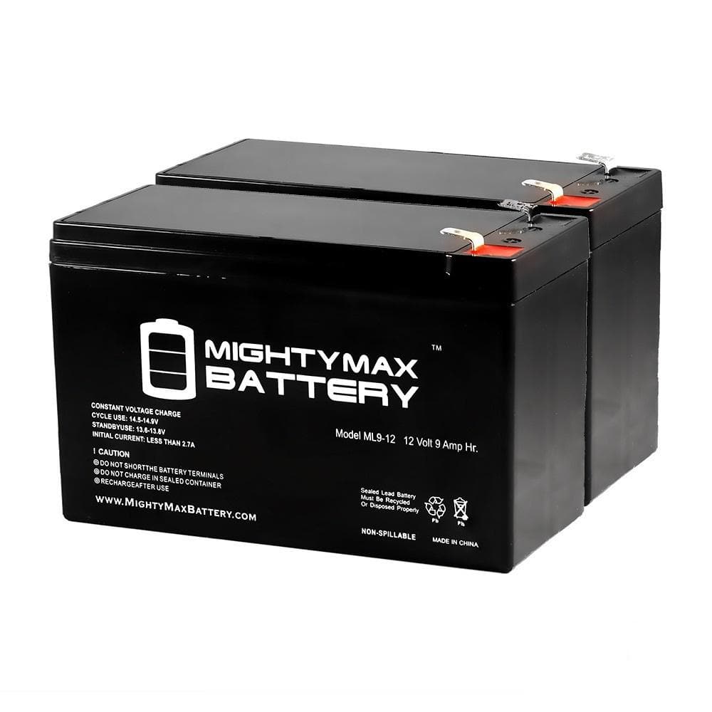 MIGHTY MAX BATTERY 12v 9AH Battery for Razor Dune Buggy Model # 25143511 - 2 Pack