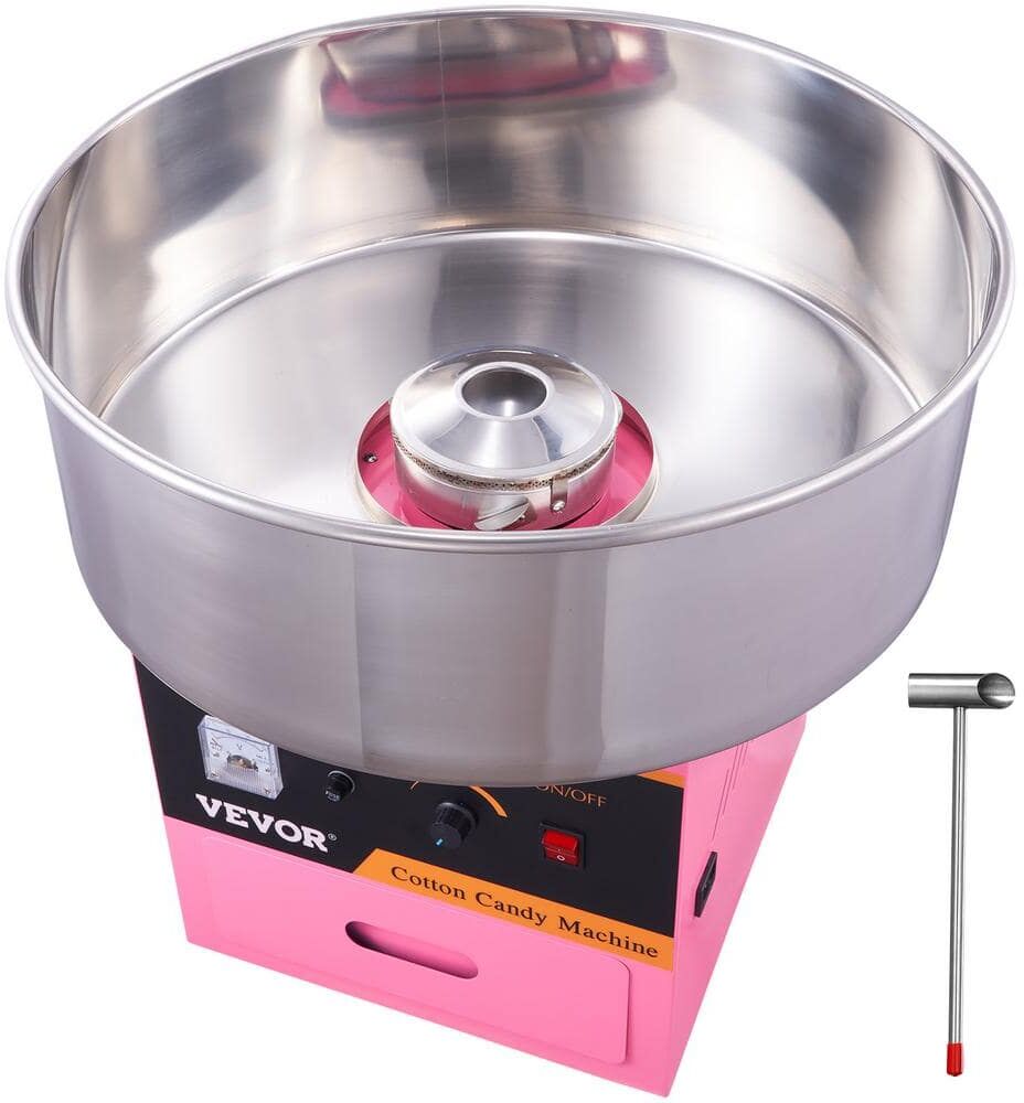 VEVOR Electric Cotton Candy Machine 1000 W Commercial Floss Maker with Stainless Steel Bowl, Sugar Scoop and Drawer