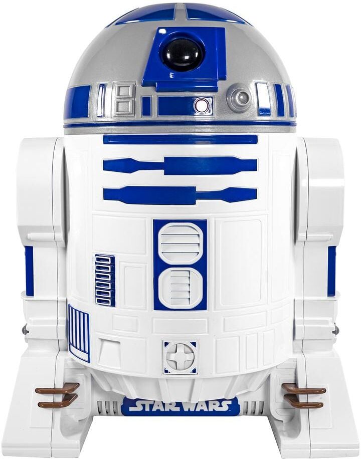 Uncanny Brands 2 oz. Kernel Capacity in Blue/White with Fully Operational Droid Kitchen Appliance Star Wars R2D2 Popcorn Maker