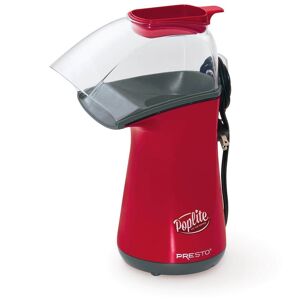 Presto PopLite Hot Air 4 oz. Red and Black Countertop Popcorn Machine