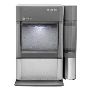 GE Profile Opal 24 lb Portable Nugget Ice Maker in Stainless Steel, with Side Tank, and WiFi connected, Silver