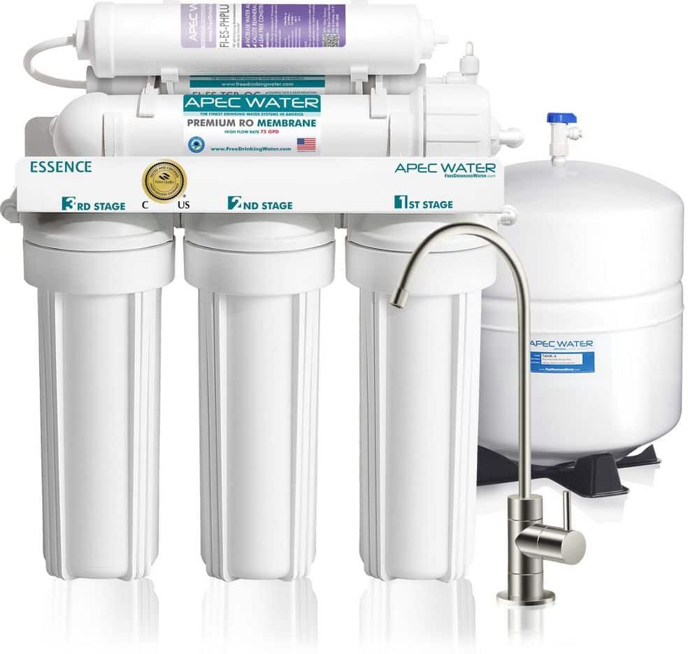 APEC Water Systems Essence Premium Quality 75 GPD pH+ Alkaline Mineral Under-Sink Reverse Osmosis Drinking Water Filter System