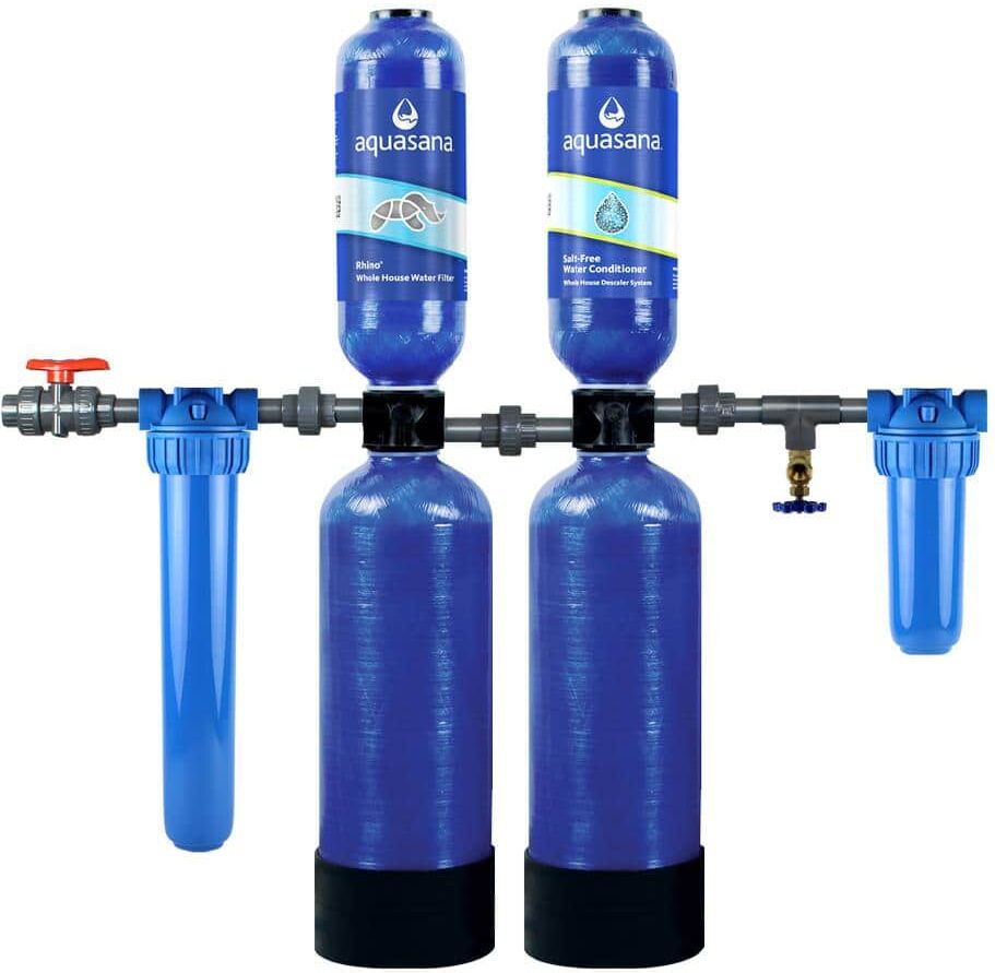 Aquasana Rhino Whole House Water Filter System - Carbon & KDF Filtration- Reduces Sediment and Chlorine