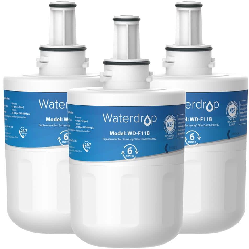 Waterdrop WD-DA29-00003G Refrigerator Water Filter, Replacement for Samsung DA29-00003G, DA29-00003B, Aqua-Pure Plus, 3-pack