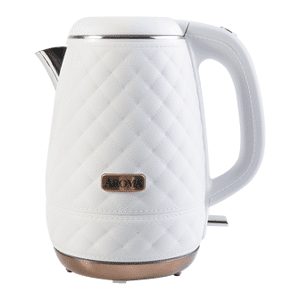 AROMA 【Low Price Guarantee】Double Wall 316 Premium Grade Stainless Steel Electric Water Kettle White 1.2L AWK-3000  - Size: 1