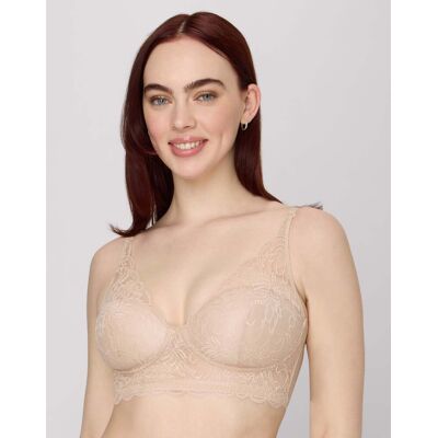 Maidenform Lightly Lined Convertible Lace Bralette Almond Bloom 38C Women's Maidenform Lightly Lined Convertible Lace Bralette Almond Bloom 38C Women's