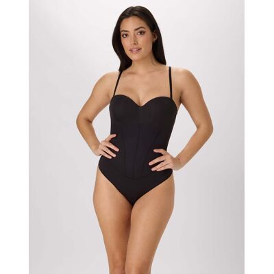 Maidenform Multiway Tummy Control Shapewear Thong Bodysuit, Built-in Balconette Bra Black 2XL Women's Maidenform Multiway Tummy Control Shapewear Thong Bodysuit, Built-in Balconette Bra Black 2XL Women's