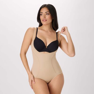 Maidenform Open-Bust Tummy Control Shapewear Bodysuit Body Beige L Women's Maidenform Open-Bust Tummy Control Shapewear Bodysuit Body Beige L Women's