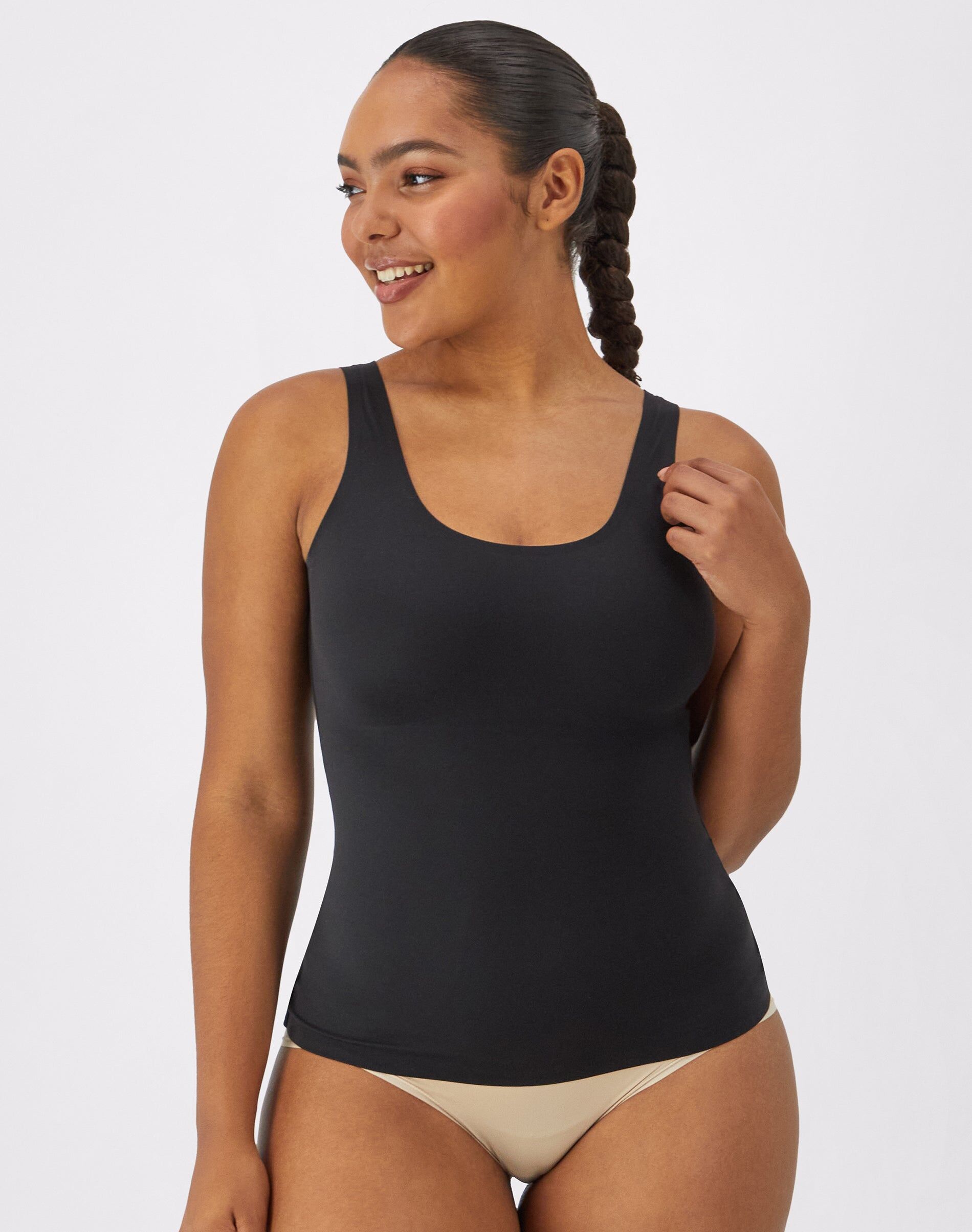 Maidenform Comfort Devotion Shapewear Tank Top Black S Women's