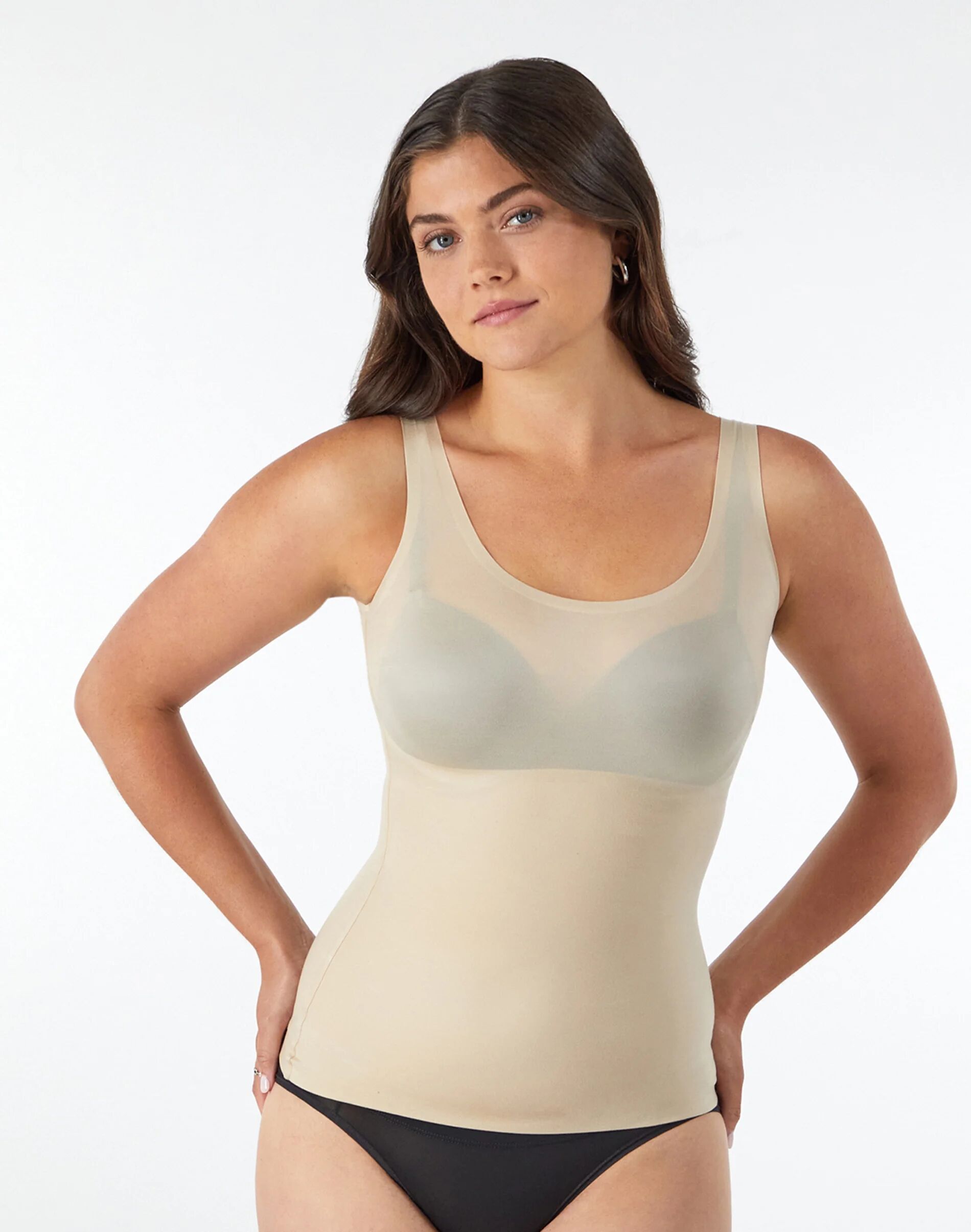 Maidenform Comfort Devotion Shapewear Tank Top Latte Lift M Women's