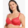 Maidenform Comfort Devotion Your Lift Underwire Bra, Convertible Straps Red Stone w/Rose Bloom 34D Women's