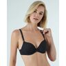 Maidenform One Fab Fit Everyday Modern Demi Underwire Bra Black/Navy Eclipse 36A Women's