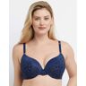 Maidenform Push Up & In Underwire Bra Navy Eclipse/Rose Gold 34D Women's