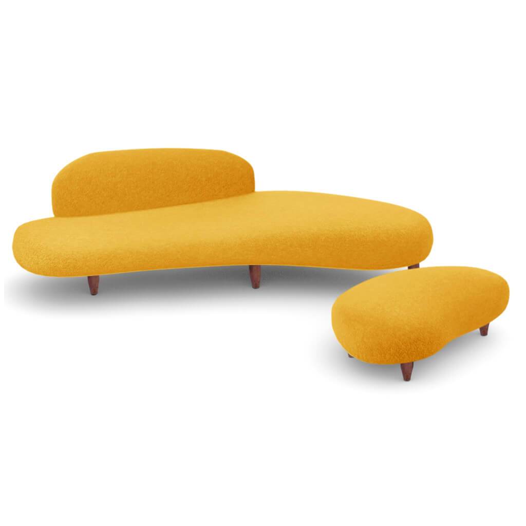 1 Freeform Sofa & Ottoman - Cashmere-Dijon Yellow / Large