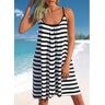 unsigned Striped Black Cover Up