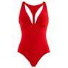 unsigned Cut Out Red One Piece Swimwear