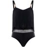 unsigned Tassel Black Mesh One Piece Swimwear