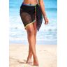 unsigned Mesh Ombre Black Cover Up Skirt