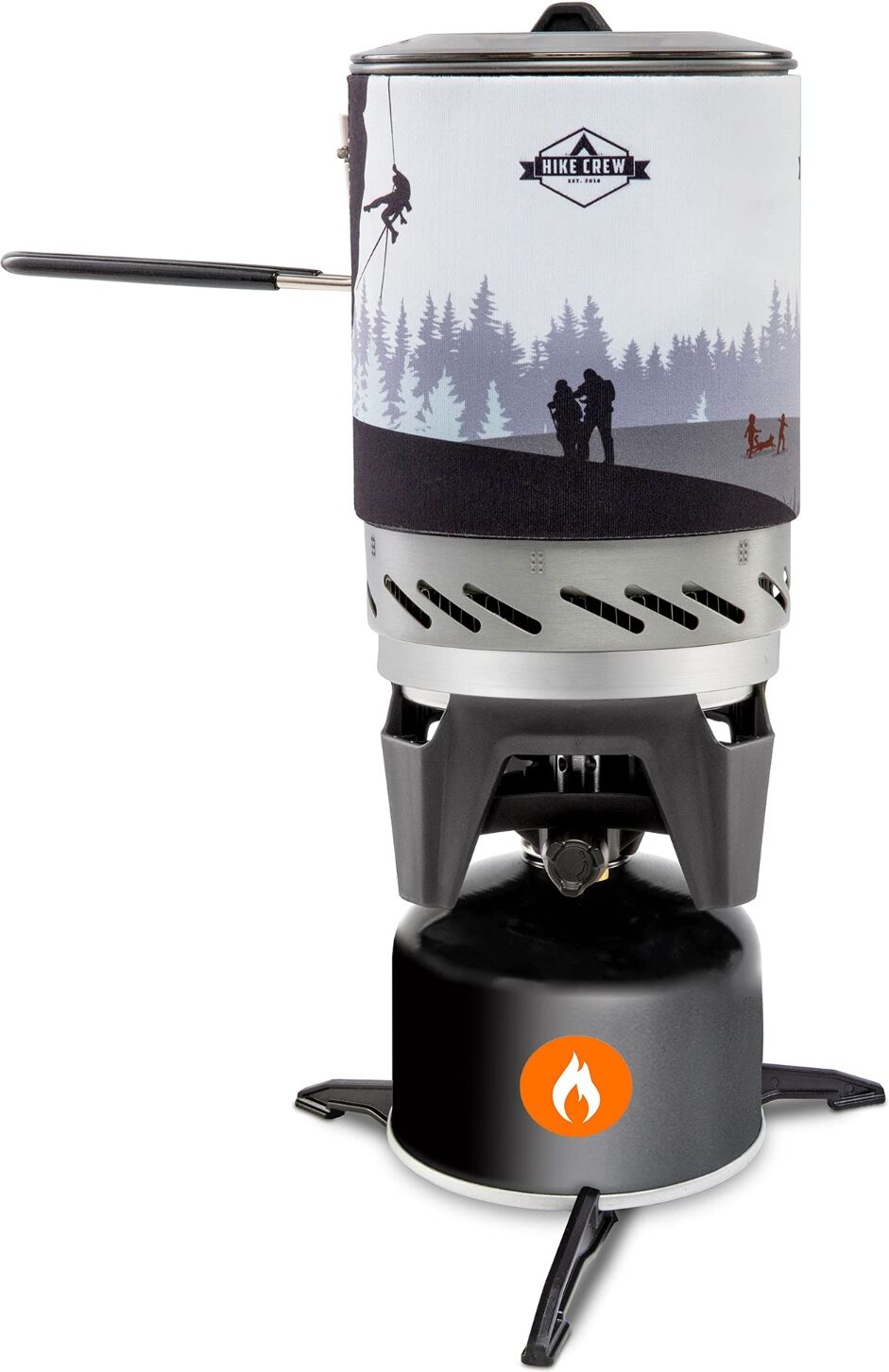 Hike Crew Portable Stove & Cooking System with 1L Pot, Black