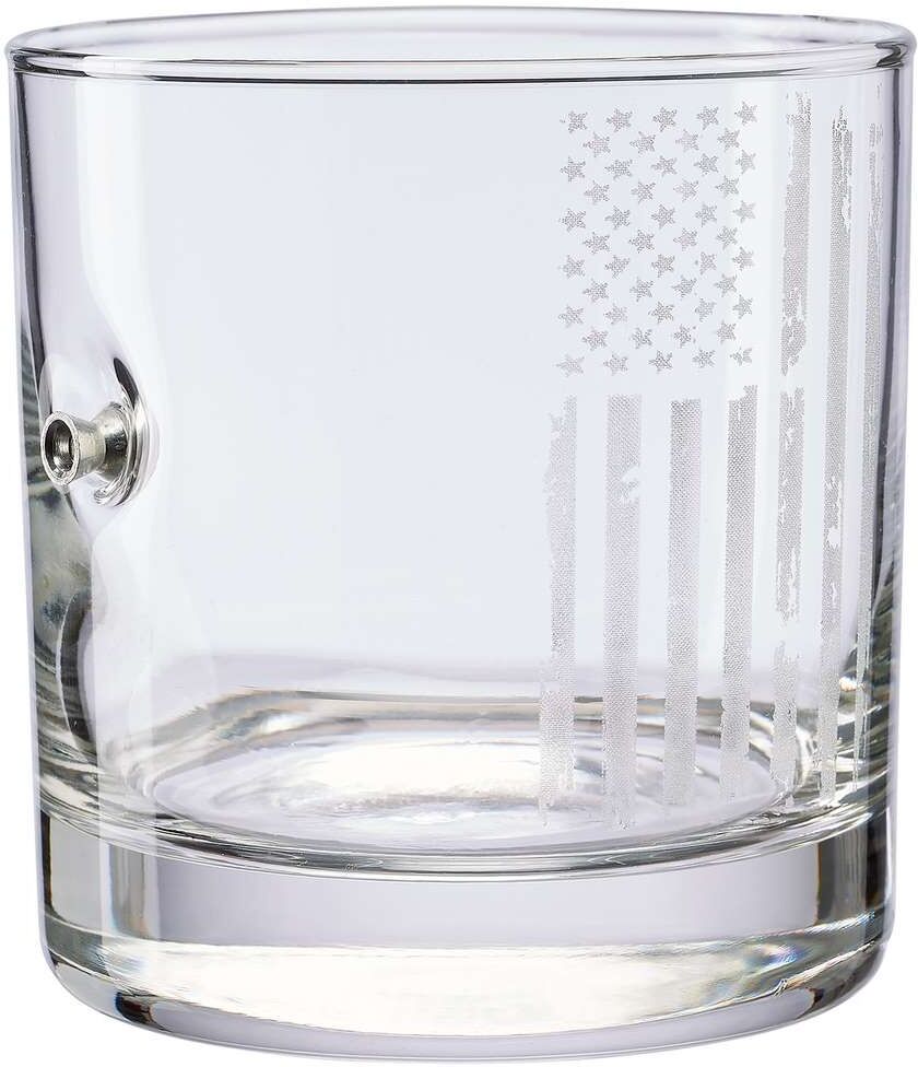 Benshot Patriotic Flag with Pellet 11oz Rocks Glass