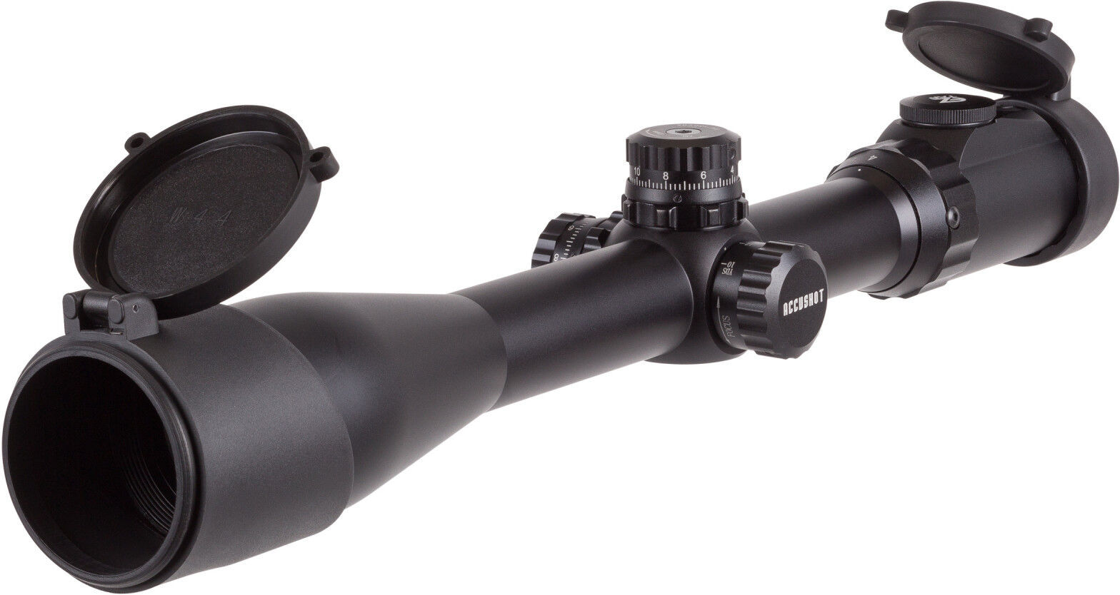 UTG 4-16x44 AO SWAT AccuShot Rifle Scope, EZ-TAP, Illuminated Mil-Dot Reticle, 1/4 MOA, 30mm Tube, S