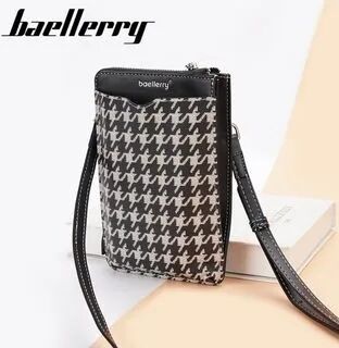 baellerry Houndstooth Mobile Phone Crossbody Bag  - Accessories