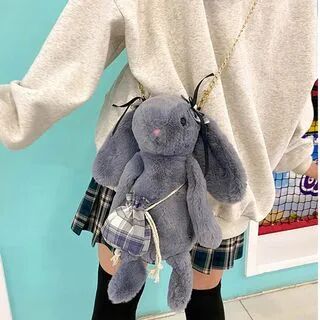 Cat Palace Chain Fluffy Rabbit Crossbody Bag  - Accessories